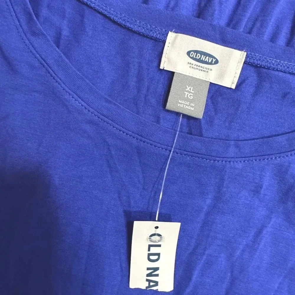 NWT Old Navy Women's Blue Long Sleeve Shirt Dress Rayon Size XL - Picture 4 of 4